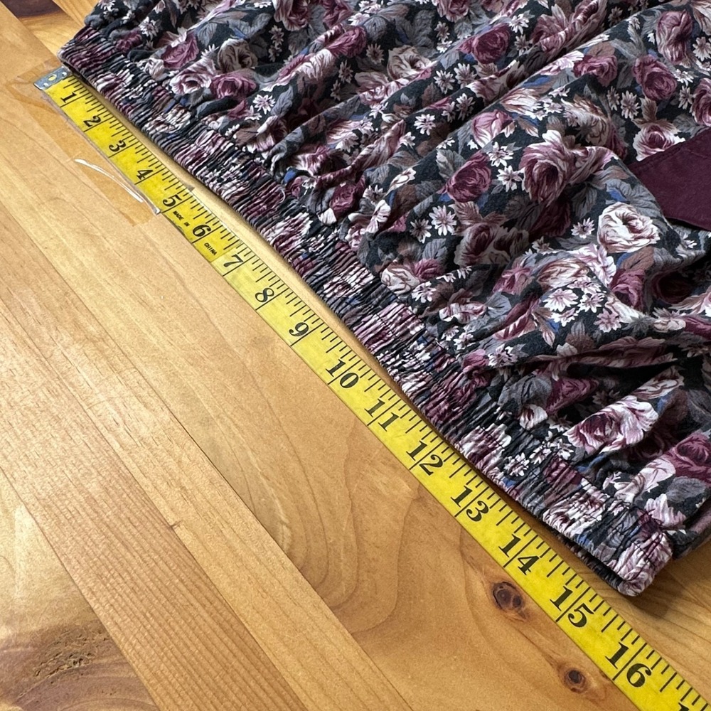 Womens Cottagecore Prairie Modest Skirt Sz 18 Floral Patch Pockets Tiered Ruffle - Picture 3 of 7
